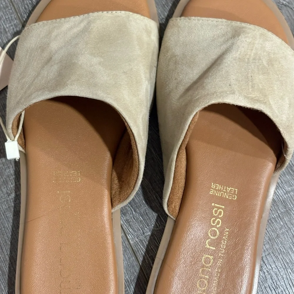 Simona Rossi Genuine Leather Suede Sandals Made in Italy Size 7.5 - Picture 6 of 6